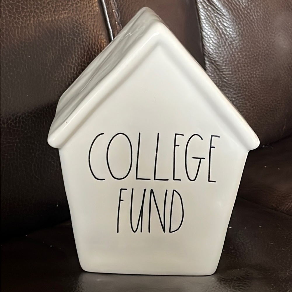Rae dunn COLLEGE FUND piggy bank !missing plug